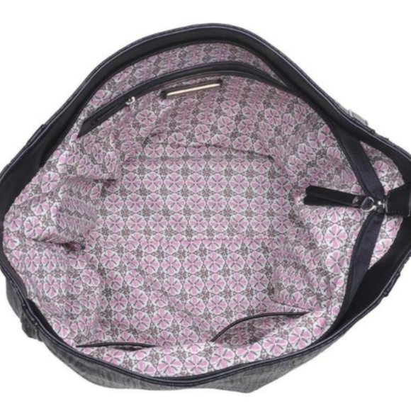 Urban Expressions Holland Hobo Large Chain perforated vegan leather purse black - Picture 2 of 11